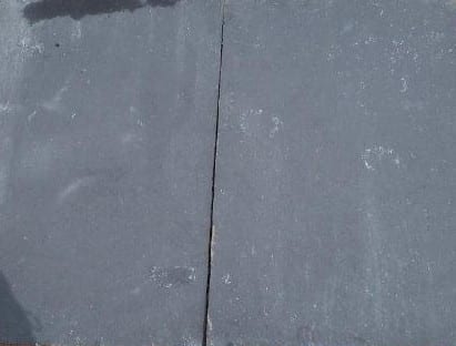 Black limestone paving