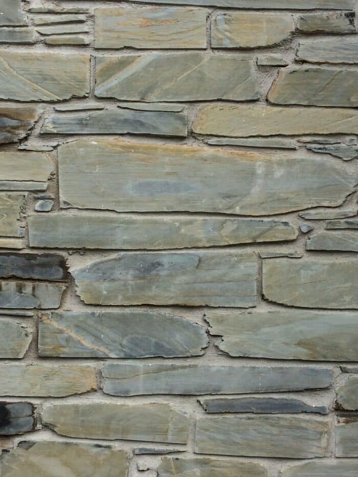 close up of blue grey sawn face stone