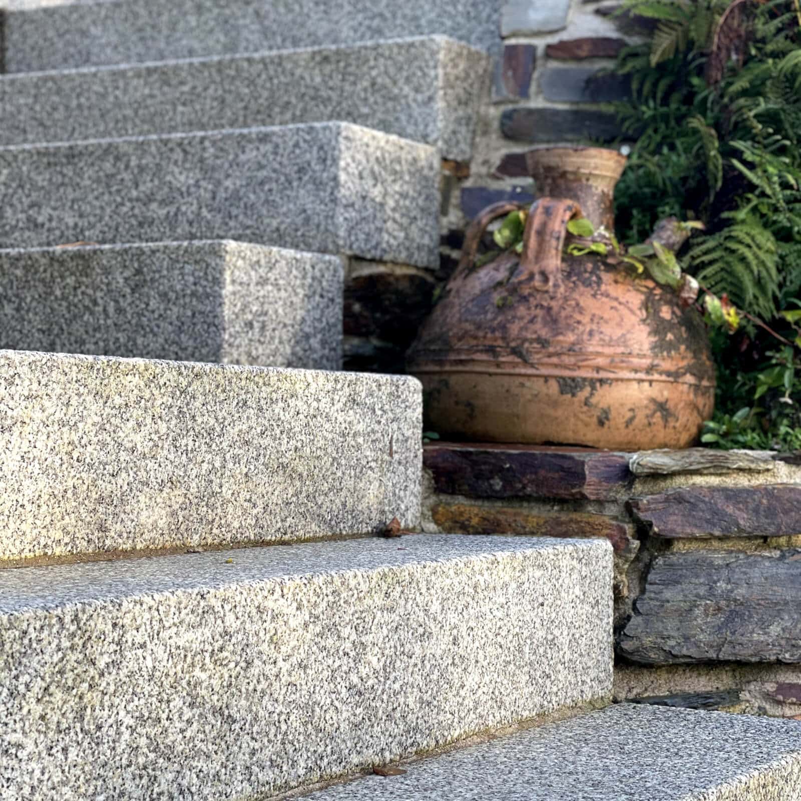 natural stone used for garden steps